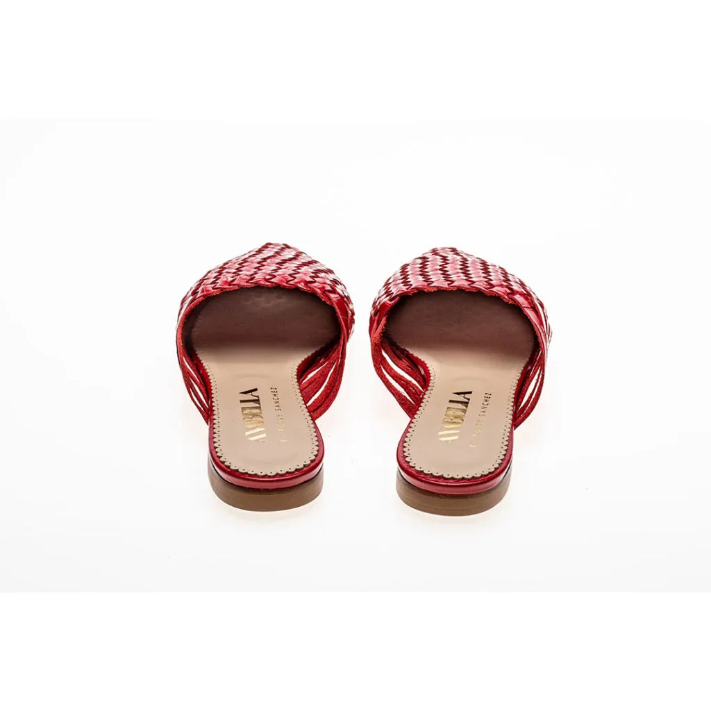 Mustique Mules Strawberry Red