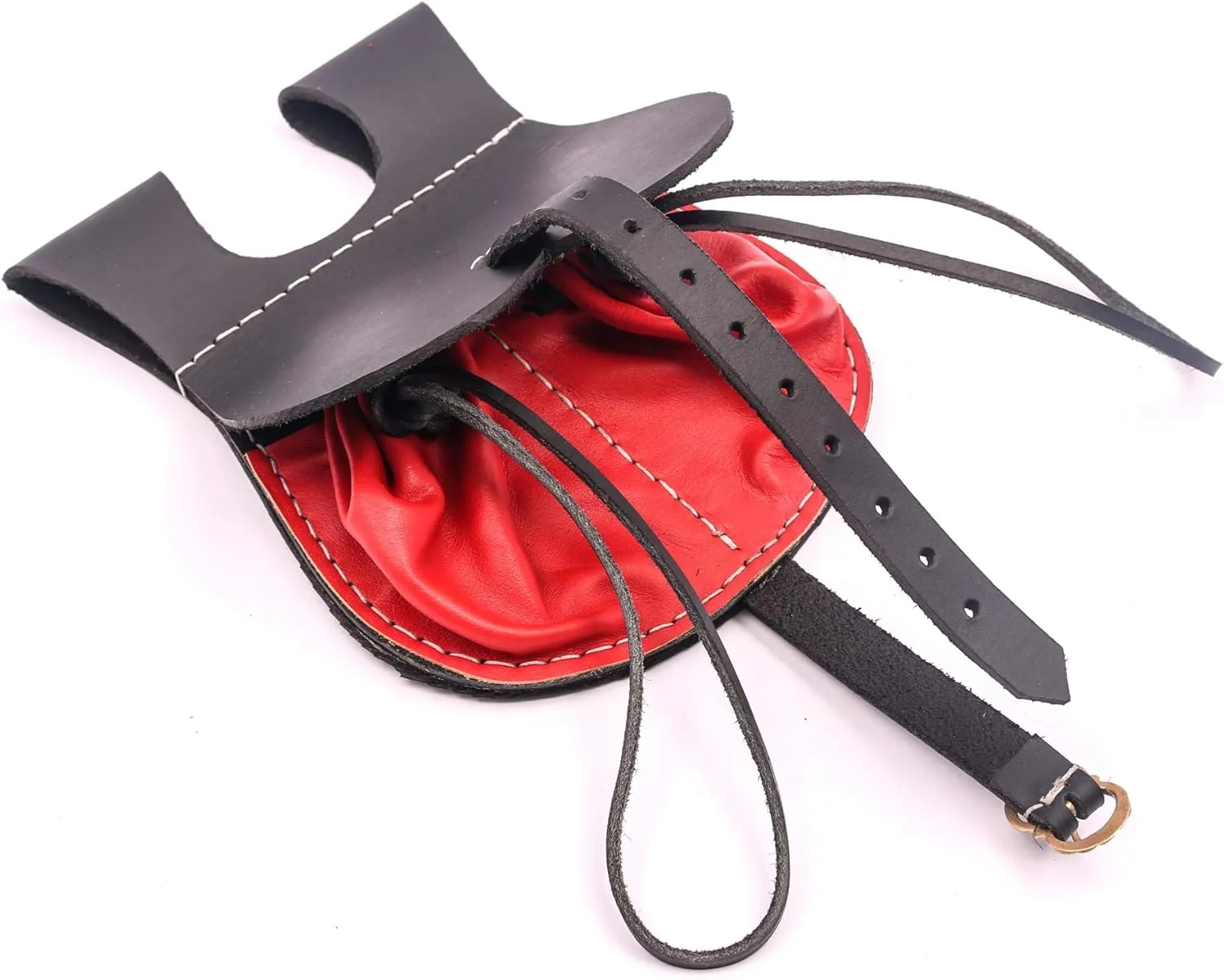 Mythrojan Medieval Heavy Leather Belt Pouch LARP Renaissance Waist Bag