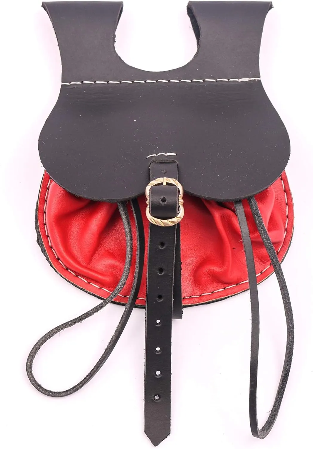 Mythrojan Medieval Heavy Leather Belt Pouch LARP Renaissance Waist Bag