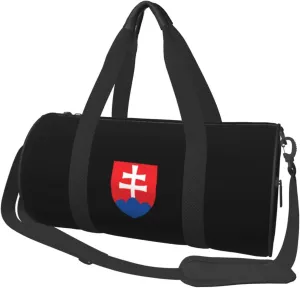 National Emblem of Slovakia Convertible Garment Bag with Shoulder Strap, Carry on Garment Duffel Bag for Men Women - Rolling Foldable for Travel Luggage Bags (Black)