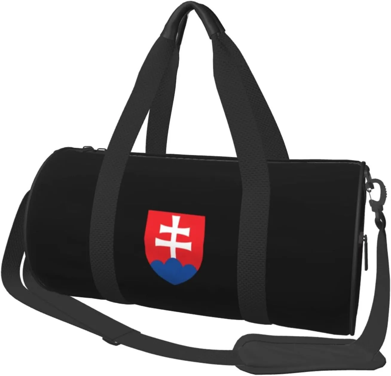National Emblem of Slovakia Convertible Garment Bag with Shoulder Strap, Carry on Garment Duffel Bag for Men Women - Rolling Foldable for Travel Luggage Bags (Black)