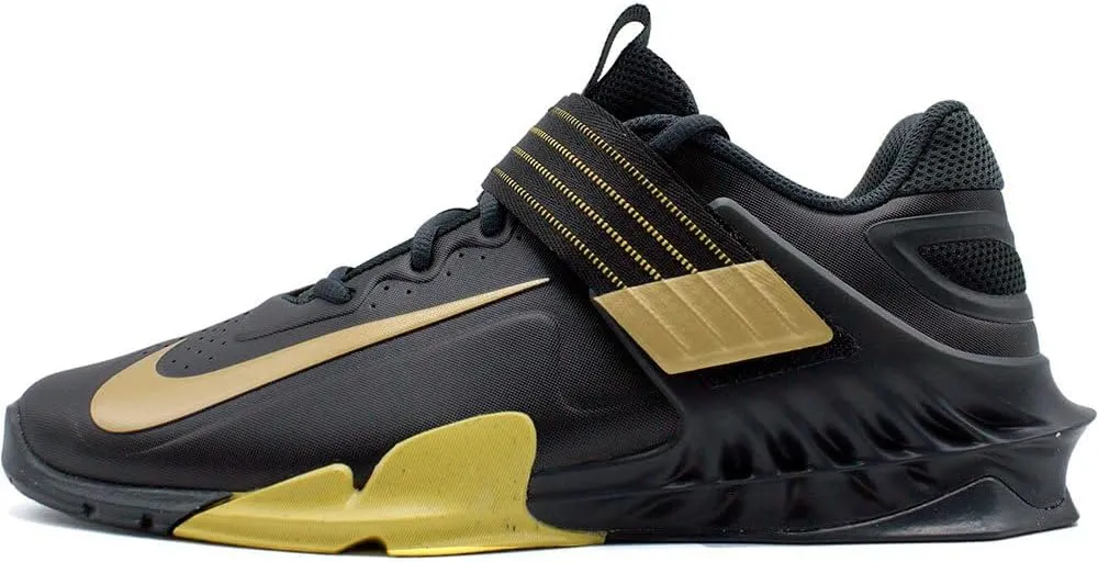 Nike Savaleos Weightlifting Shoes (CV5708-001, Black/Anthracite/Infinite Gold/Metallic Gold)