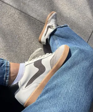 Notice Sneaker - White/Grey Leather