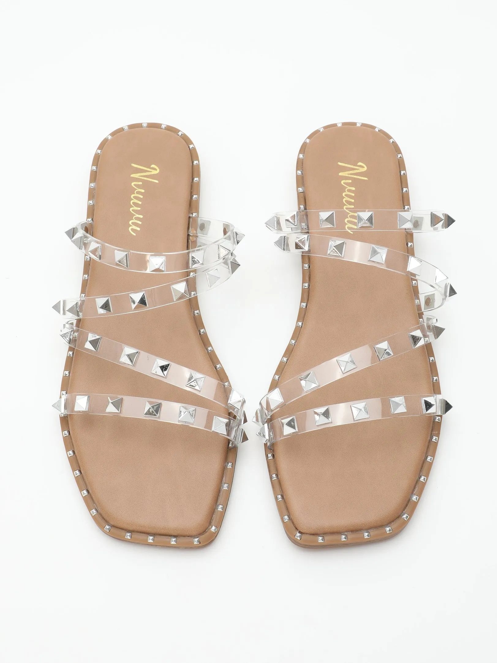 Nvuvu Beach Studded Transparent Strap Shoes