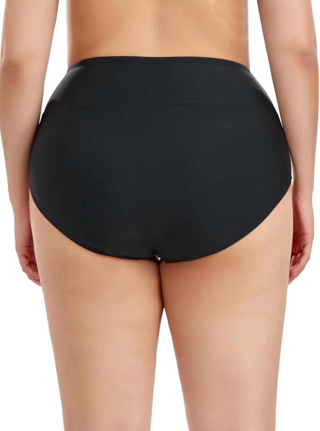 Ocean Blues Women's Plus Size High Waisted Bikini Bottom Full Coverage Swim Bottom