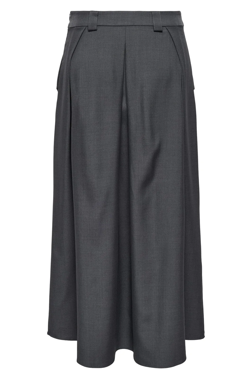 Only - Onlginny Mel Wide Long Skirt - 4588859 Dark Grey Melange