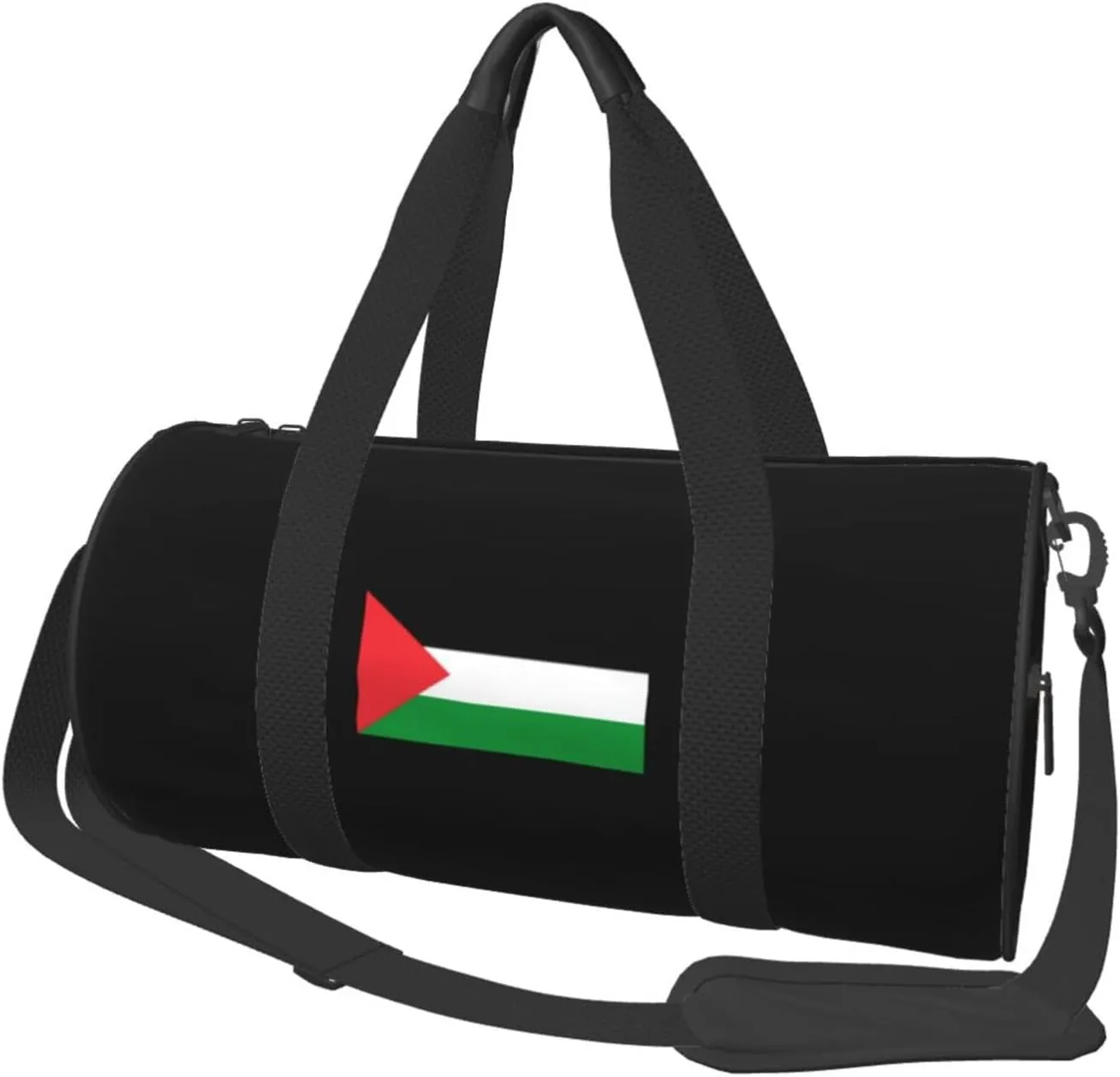 Palestine Flag Convertible Garment Bag with Shoulder Strap, Carry on Garment Duffel Bag for Men Women - Rolling Foldable for Travel Luggage Bags (Black)