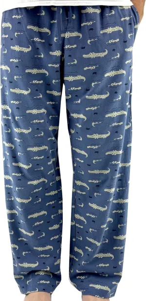 ROCK ATOLL Men's Novelty Print Soft Cotton Knit Long Pajama Lounge Pant Bottoms