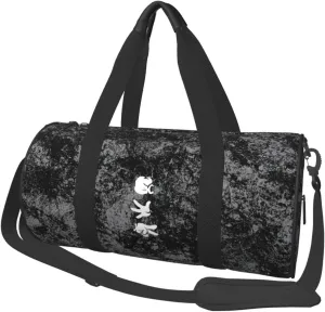Rock Paper Scissors Cartoon Convertible Garment Bag with Shoulder Strap, Carry on Garment Duffel Bag for Men Women - Rolling Foldable for Travel Luggage Bags (Black)