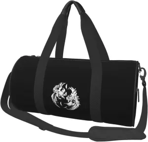 Roosters Fighting Convertible Garment Bag with Shoulder Strap, Carry on Garment Duffel Bag for Men Women - Rolling Foldable for Travel Luggage Bags (Black)