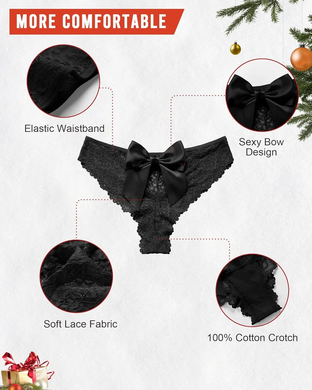 SHARICCA Womens Sexy Mesh Ruffle Panties Booty Boy Shorts Underwear