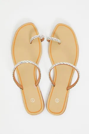 Silver Minimal Flat Slides