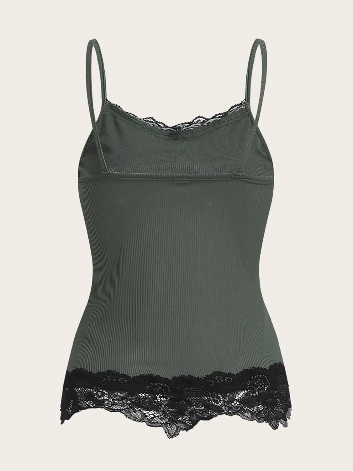 SOLY HUX Women's Star Striped Print Lace Cami Top Sexy Summer Sleeveless Shirt Tops Camisole