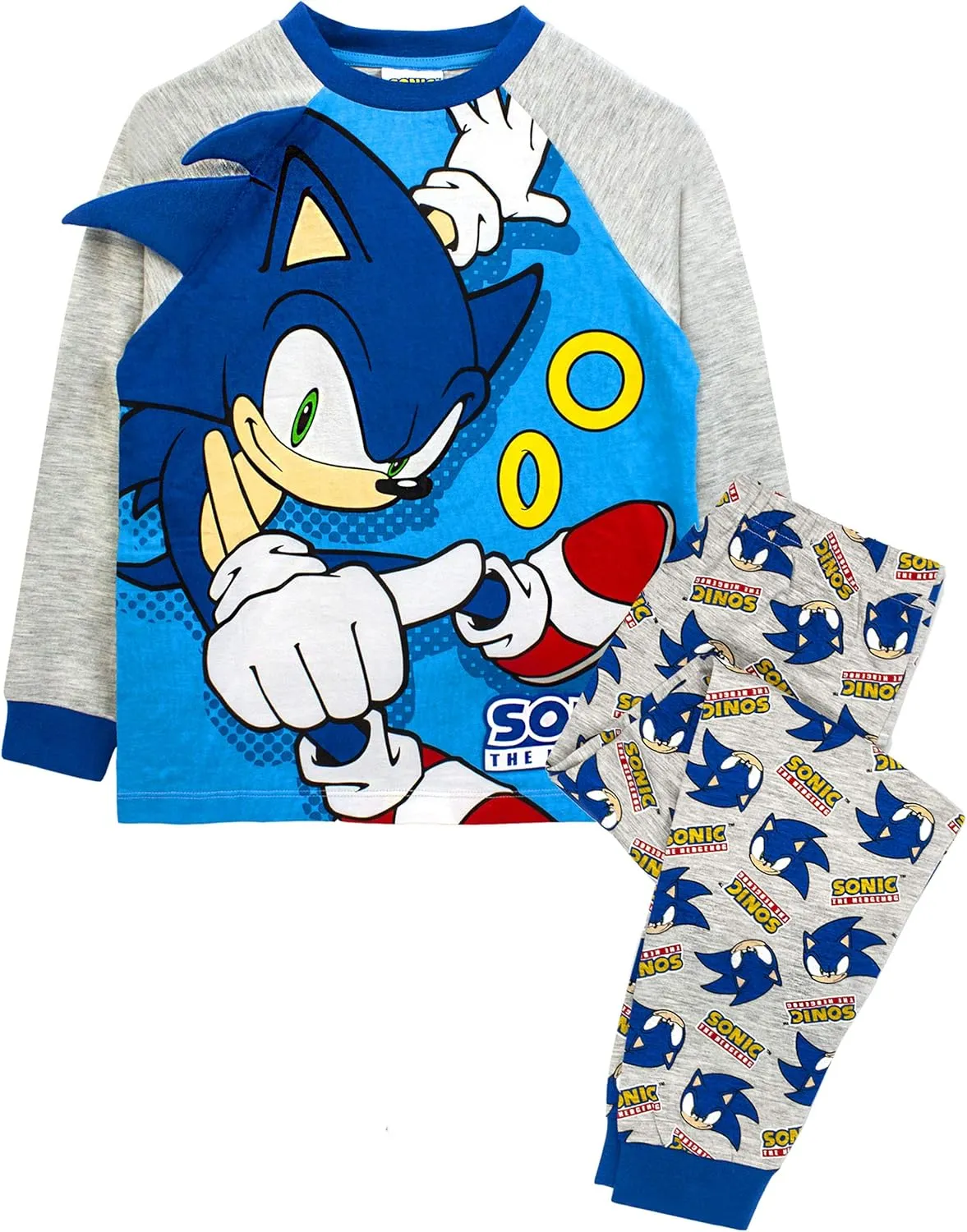 Sonic The Hedgehog Pajamas Boys Kids Character Costume Blue PJs
