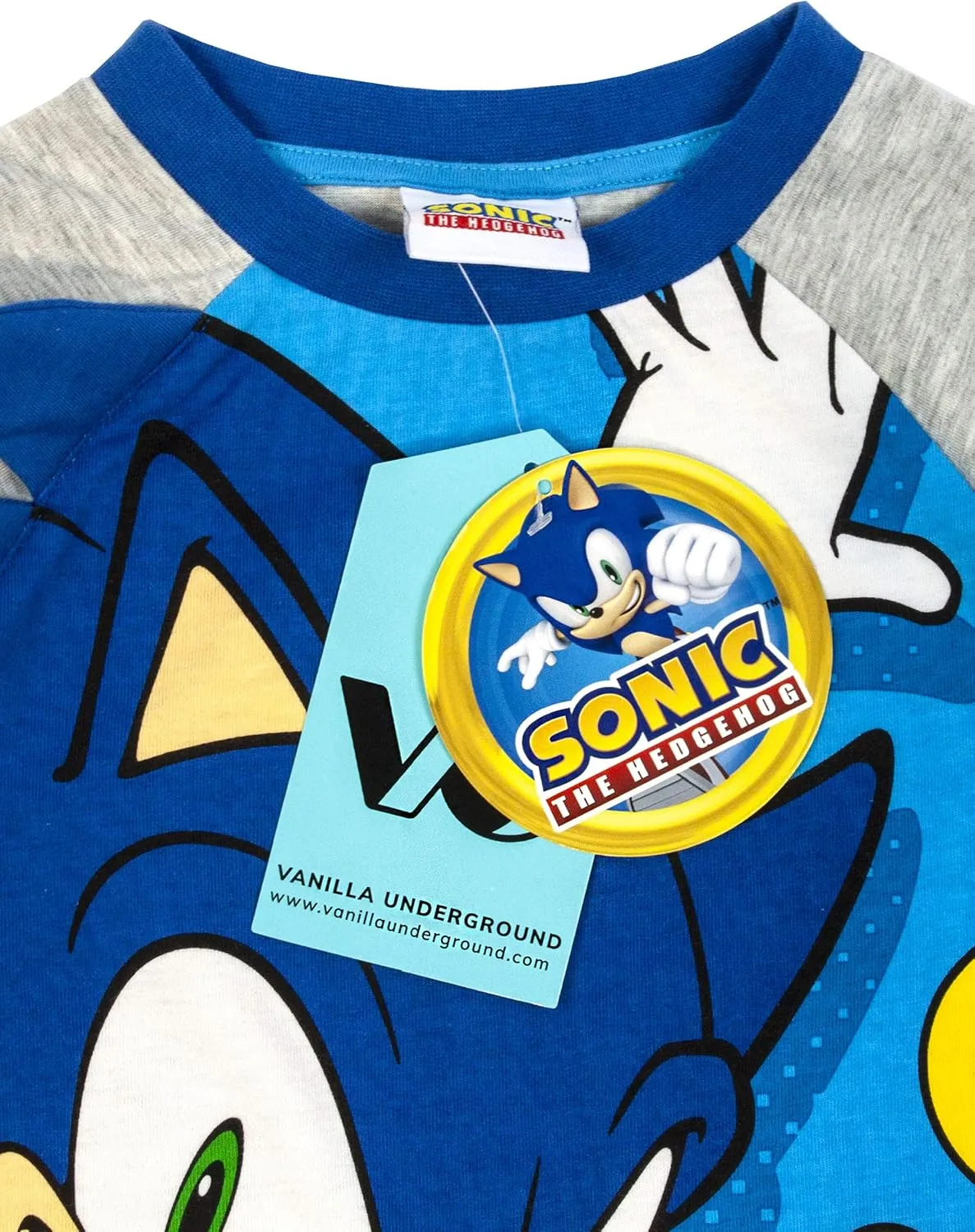 Sonic The Hedgehog Pajamas Boys Kids Character Costume Blue PJs