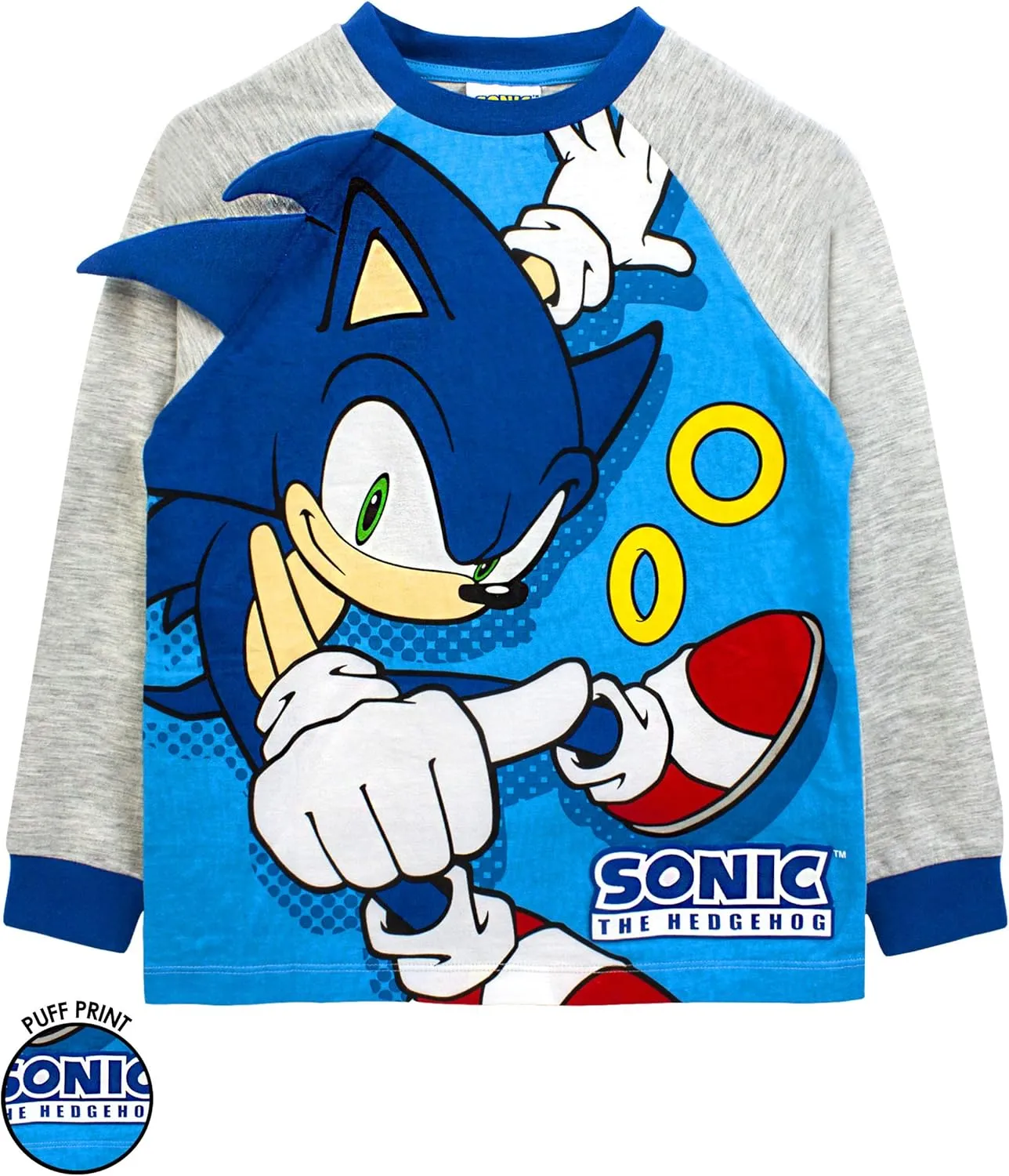 Sonic The Hedgehog Pajamas Boys Kids Character Costume Blue PJs