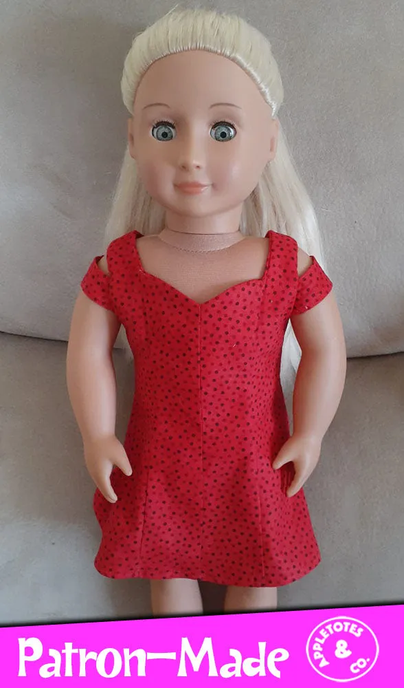 Sophia Dress Sewing Pattern for 18 Inch Dolls
