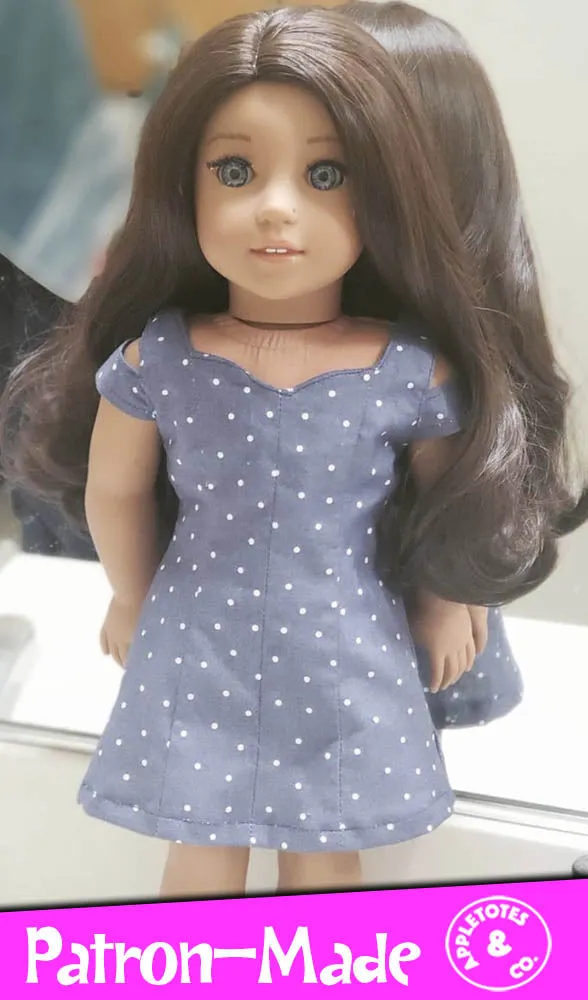 Sophia Dress Sewing Pattern for 18 Inch Dolls