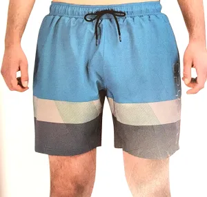 Spyder Men's Swim Trunks, Stretch, Quick-Dry, 7-inch Board Shorts, UPF , Pockets, Compression Brief Liner