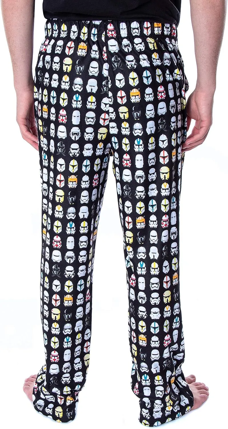Star Wars Men's Ultimate Stormtrooper Head Allover Pattern Sleep Pajama Pants