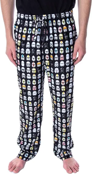 Star Wars Men's Ultimate Stormtrooper Head Allover Pattern Sleep Pajama Pants