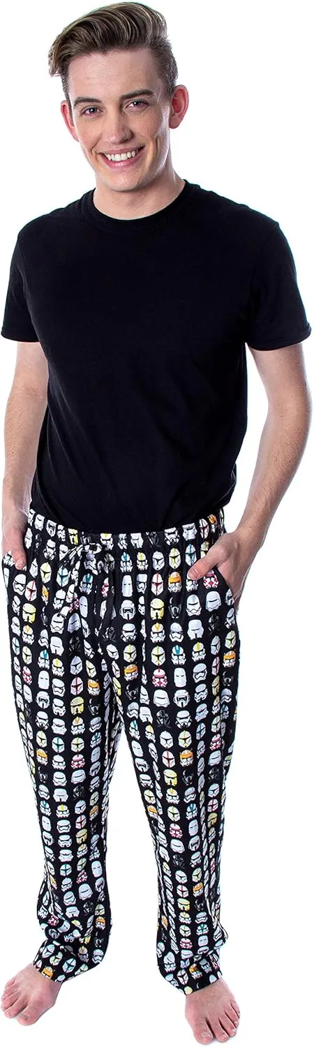 Star Wars Men's Ultimate Stormtrooper Head Allover Pattern Sleep Pajama Pants