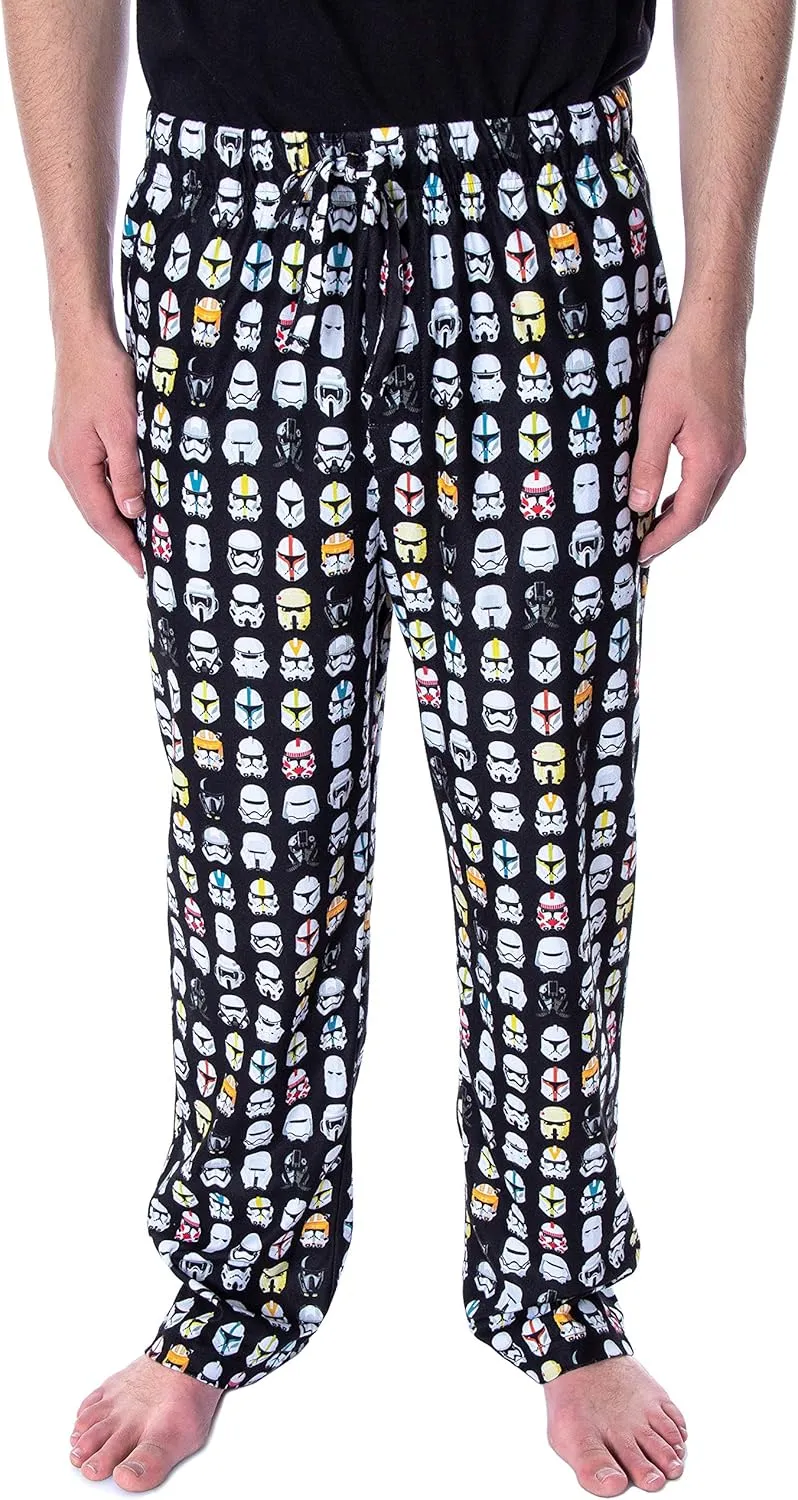 Star Wars Men's Ultimate Stormtrooper Head Allover Pattern Sleep Pajama Pants