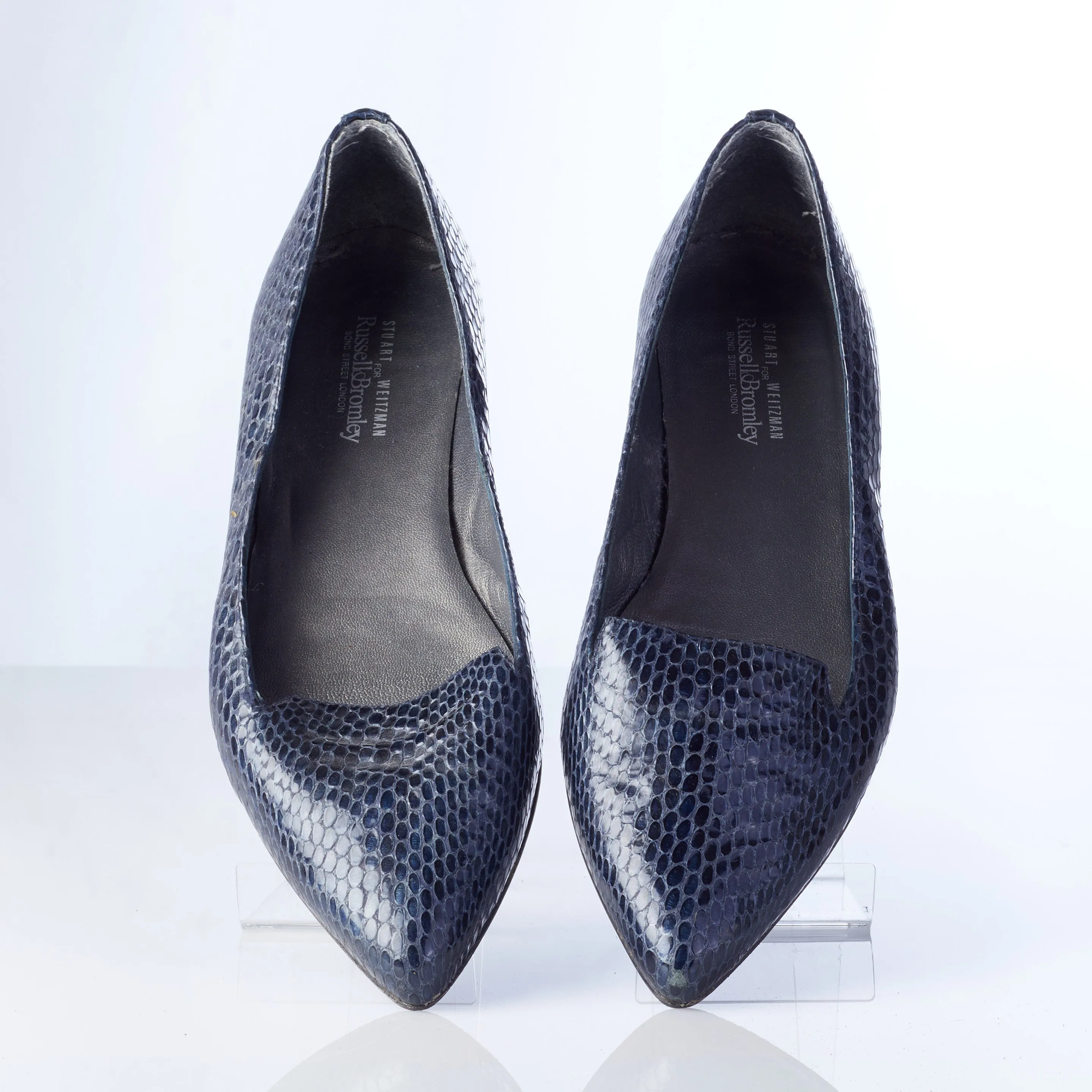 Stuart Weitzman for Russell and Bromley Dark Blue Flats Size 10