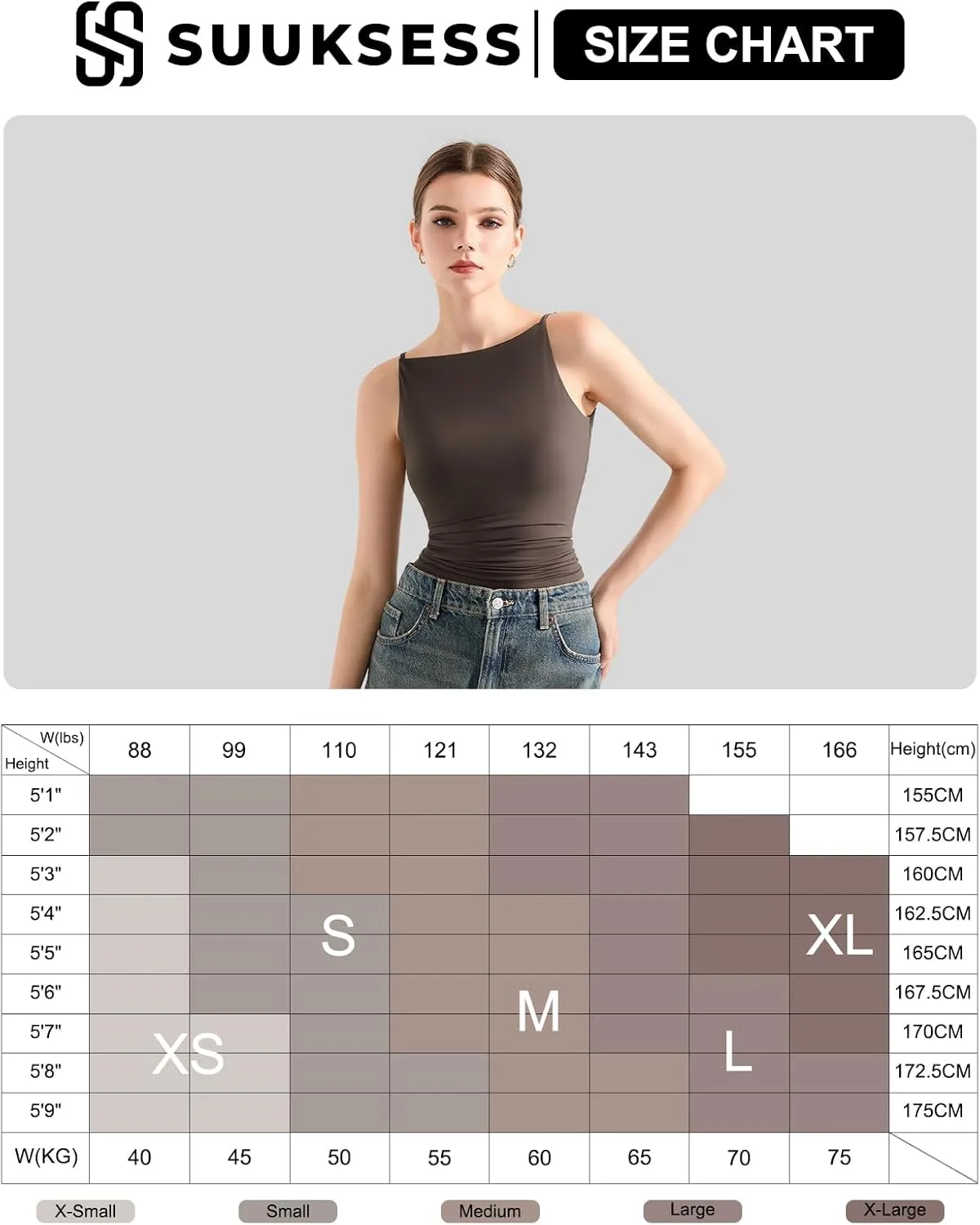 SUUKSESS Women Double Lined Boat Neck Tank Tops 2025 Y2K Going Out Basic Cami Shirts