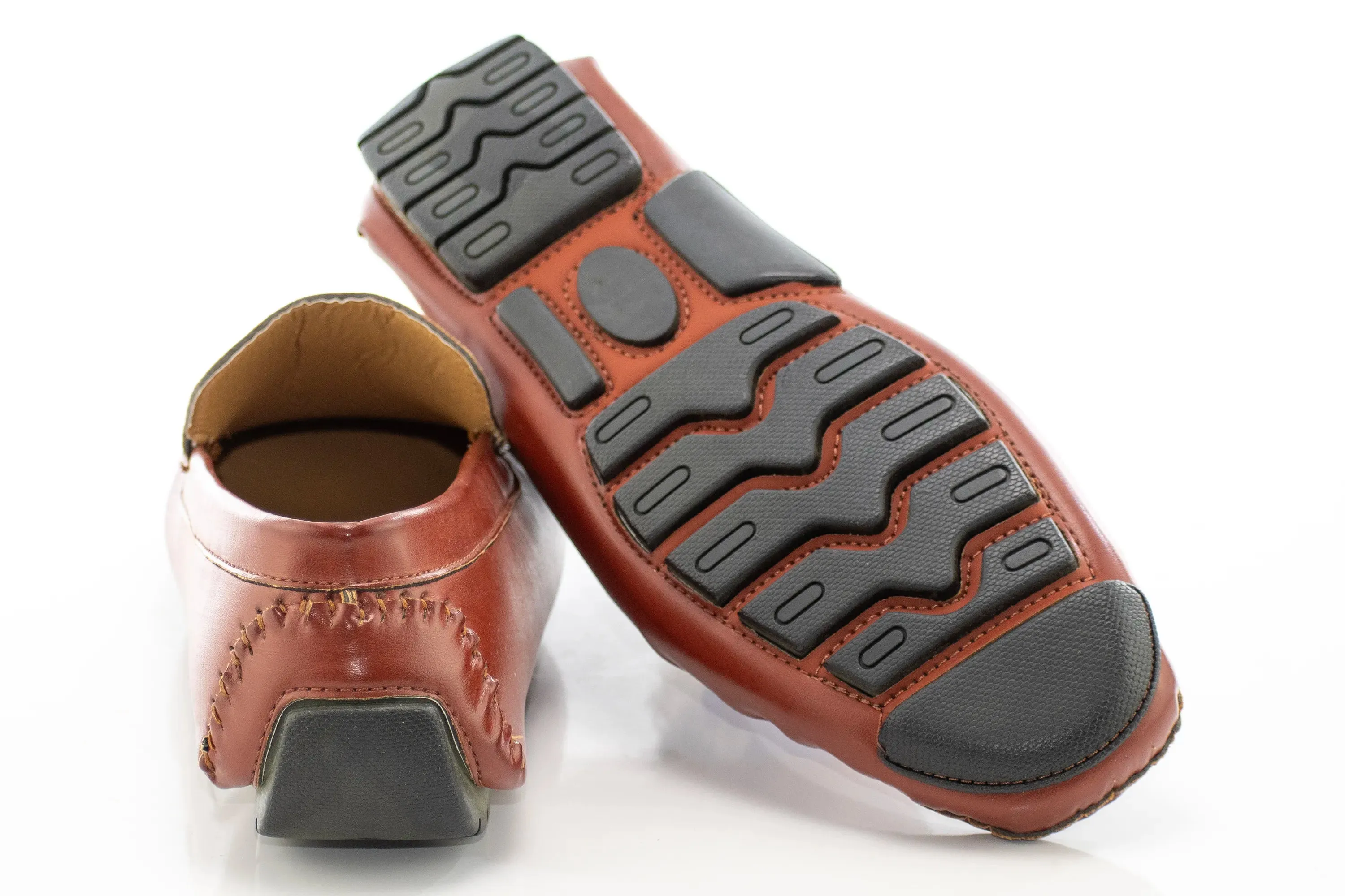 Tan Leather Driver Loafers