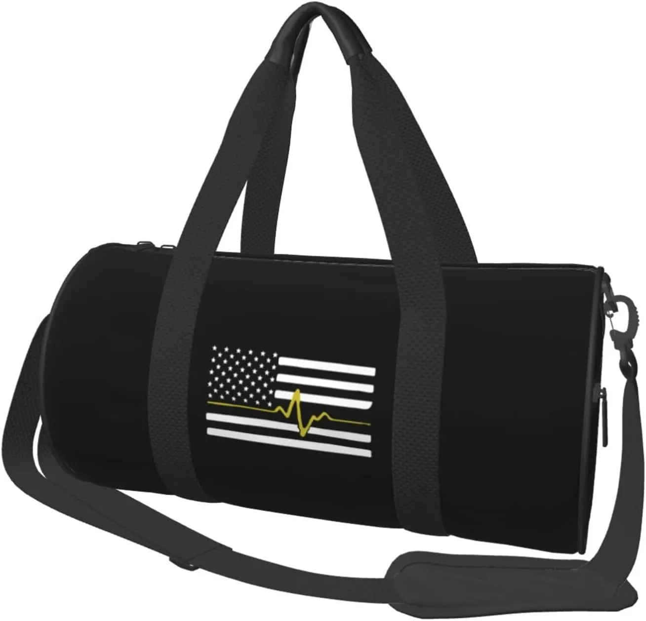 Thin Gold Line 911 Dispatcher Convertible Garment Bag with Shoulder Strap, Carry on Garment Duffel Bag for Men Women - Rolling Foldable for Travel Luggage Bags (Black)