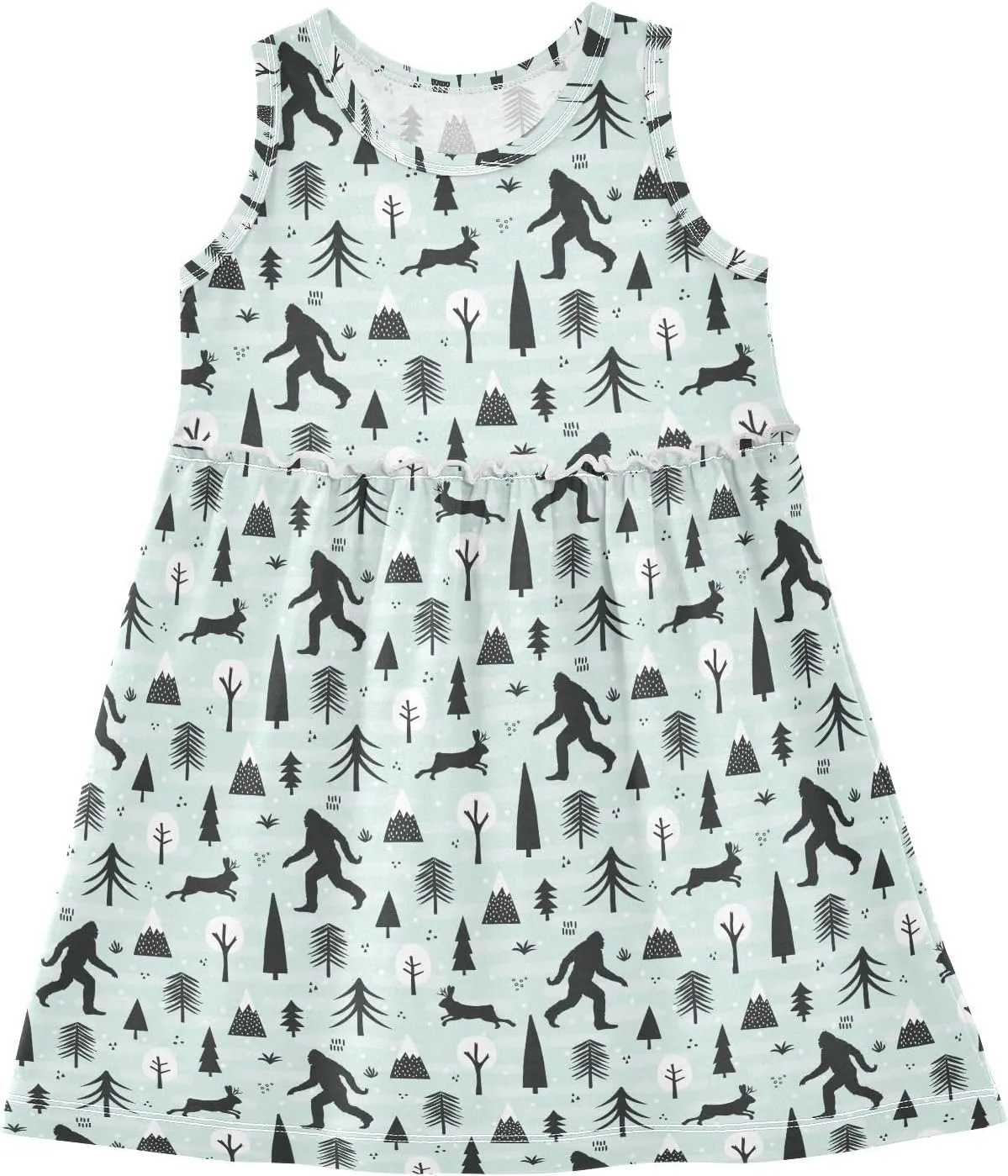 Toddler Girls Dress Sleeveless Cotton Casual Clothes for Home Party Beach Sundress 2-8Y