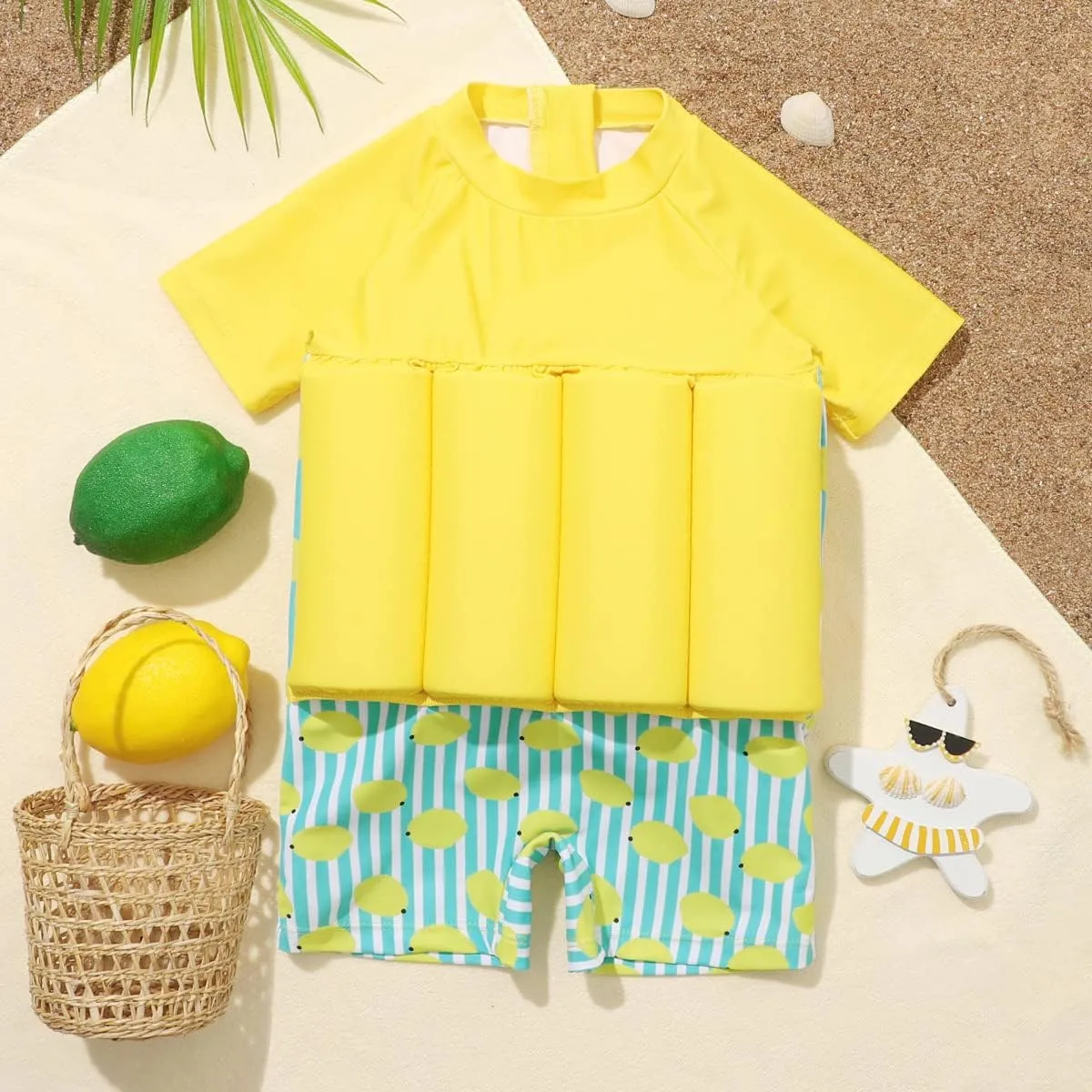 Toddler One-Piece Swimsuit Beach Sport Summer Swimwear Hawaiian Floral Bathing Suit for Girls Boys