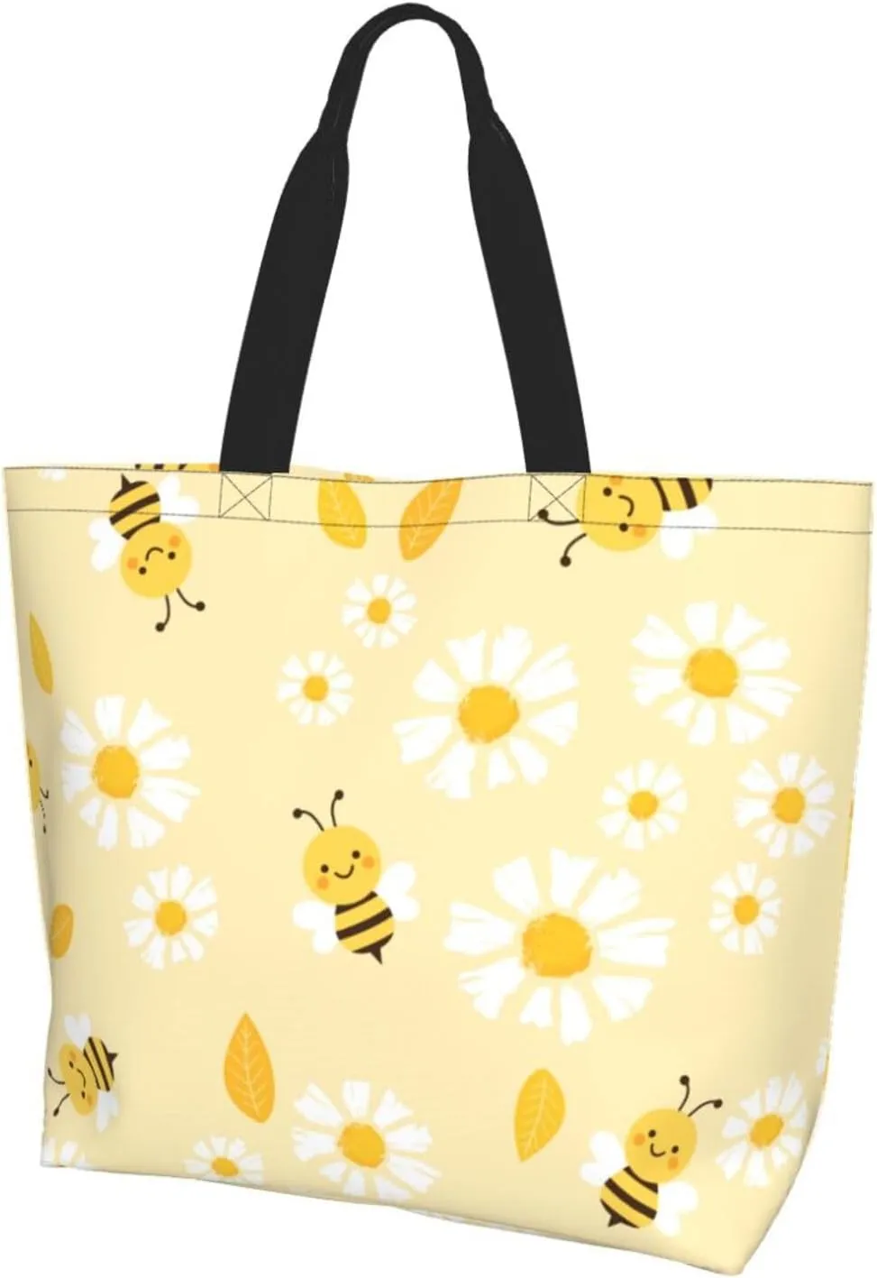 Tote Bag Large Capacity Shoulder Bag Handbag Reusable Shopping Bag Grocery Bag for Beach Travel Work for Women