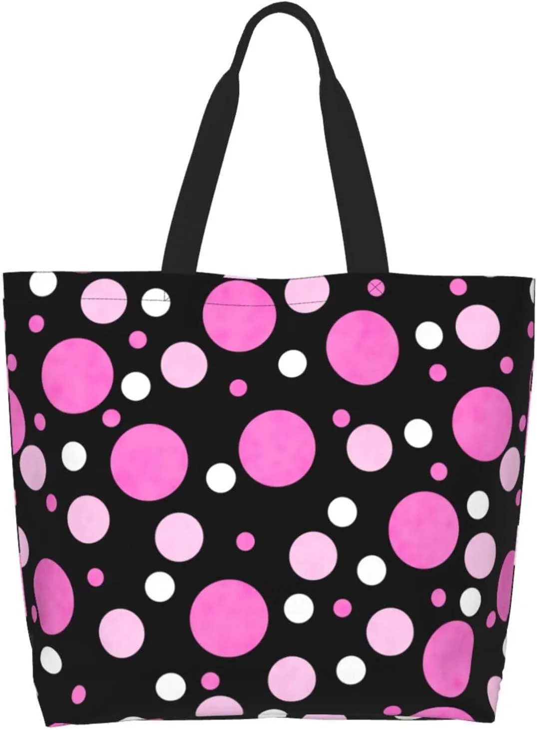 Tote Bag Large Capacity Shoulder Bag Handbag Reusable Shopping Bag Grocery Bag for Beach Travel Work for Women