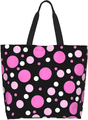 Tote Bag Large Capacity Shoulder Bag Handbag Reusable Shopping Bag Grocery Bag for Beach Travel Work for Women