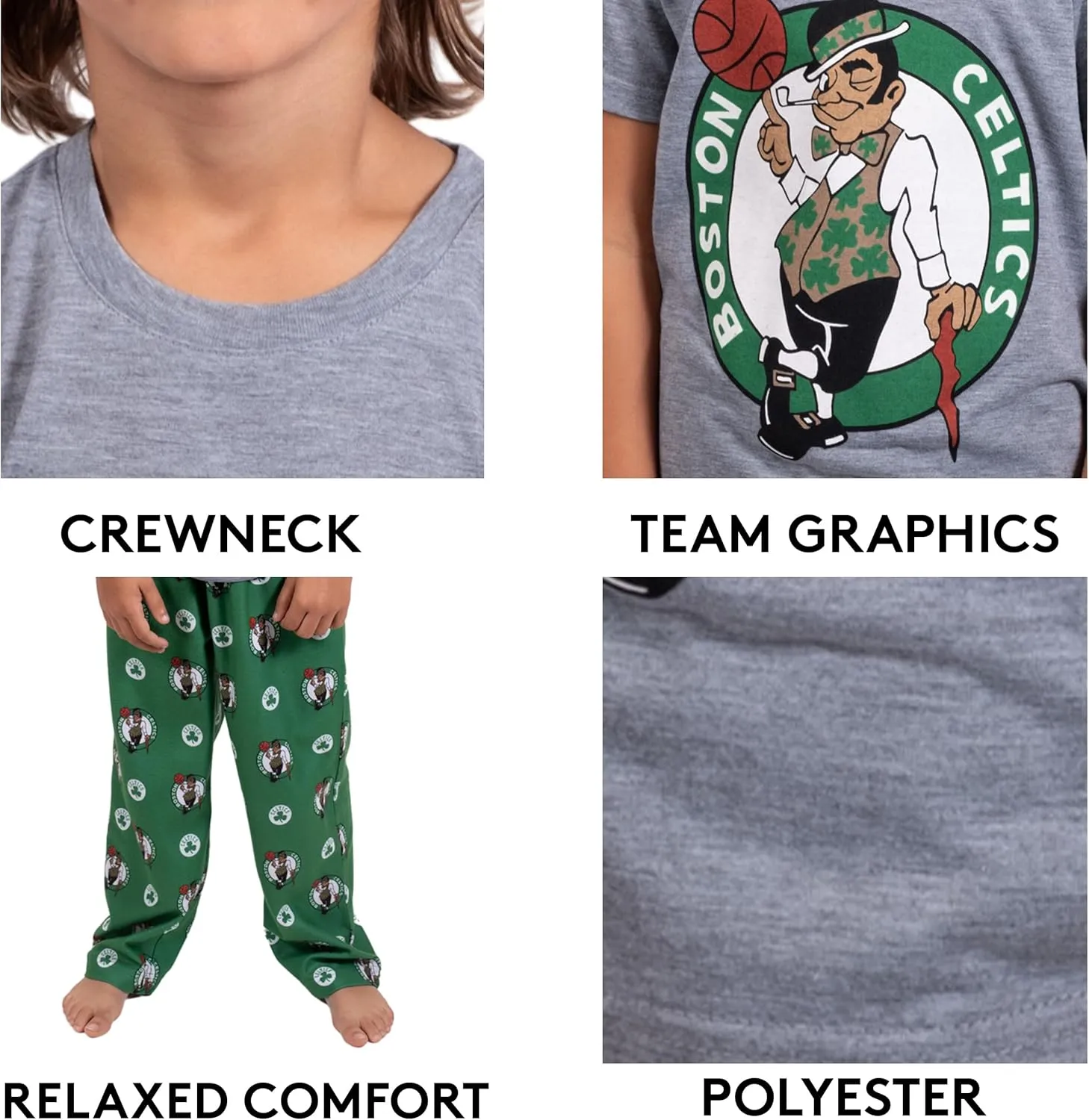 Ultra Game Youth NBA Official 2 Piece T-Shirt & Lounge Pants Pajama Set