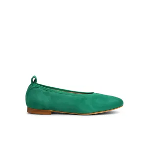 Valleria Suede Flexlite Flats Emerald
