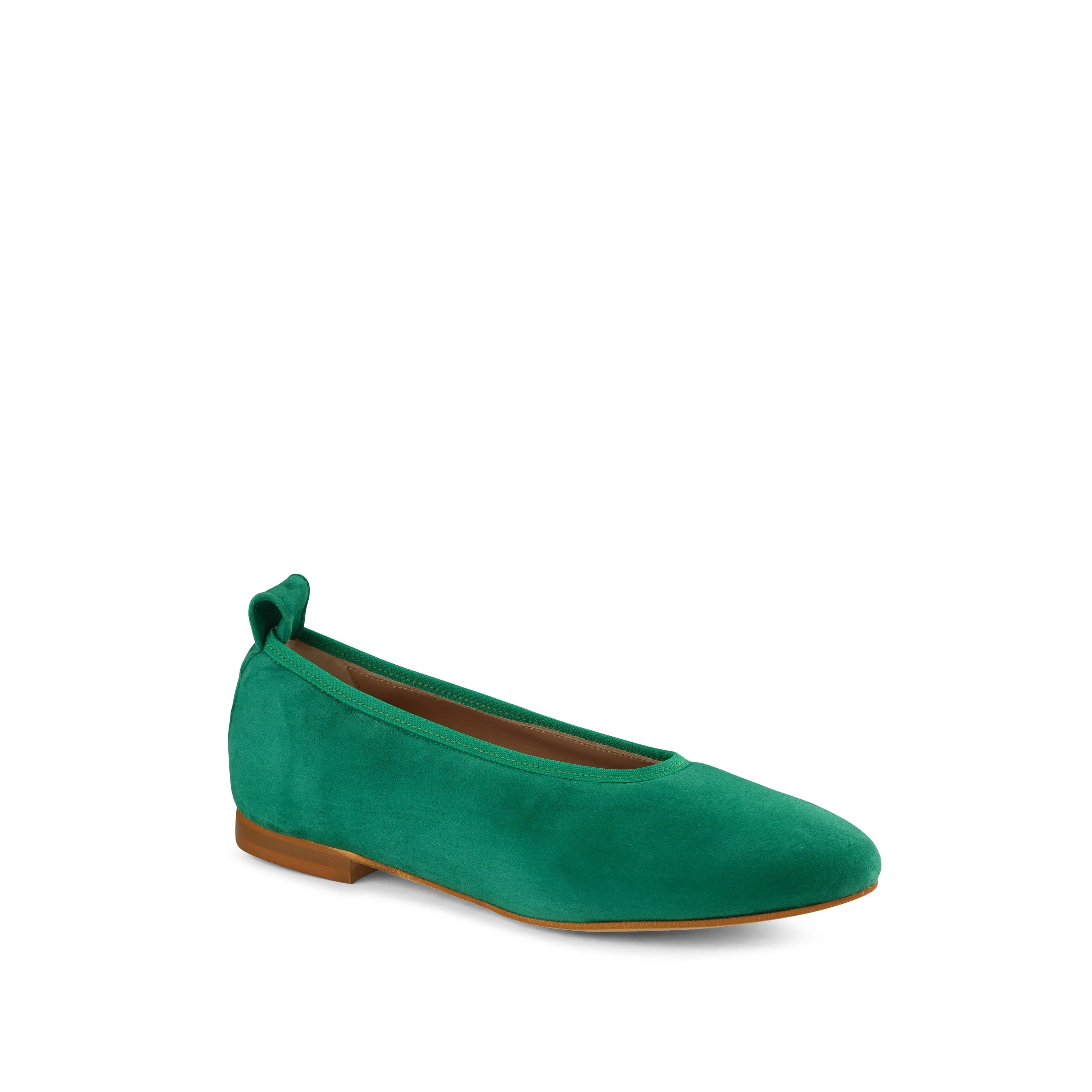 Valleria Suede Flexlite Flats Emerald