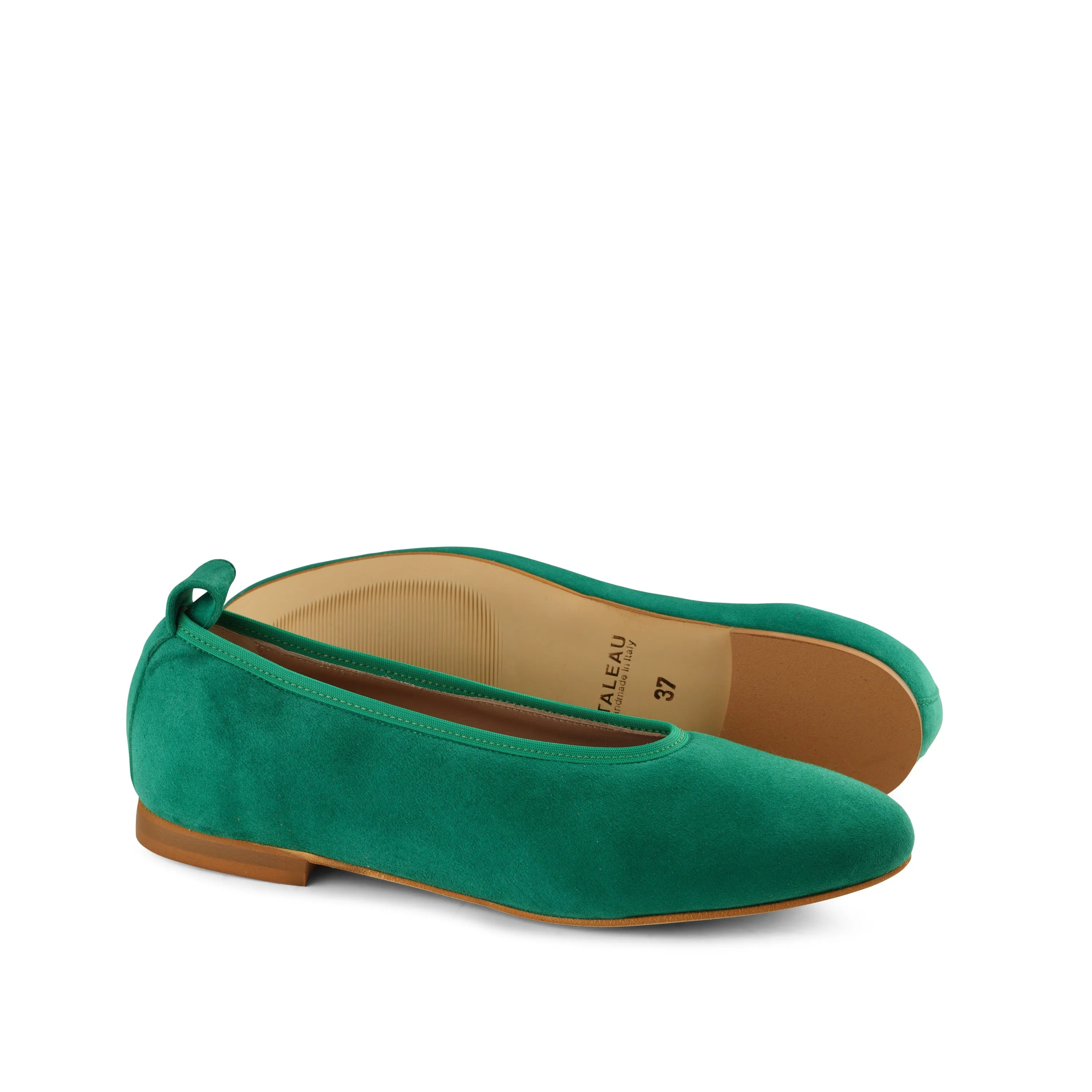 Valleria Suede Flexlite Flats Emerald