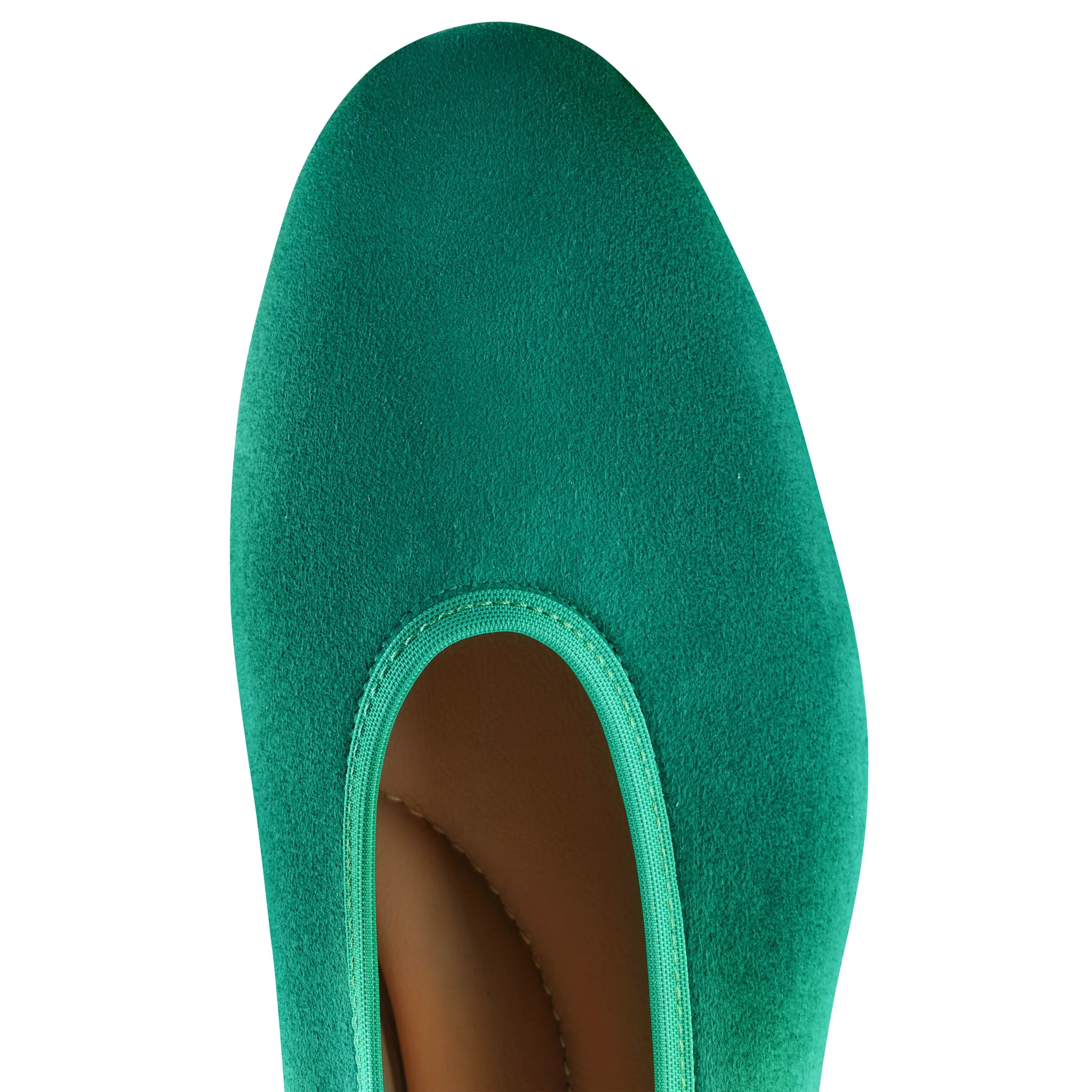 Valleria Suede Flexlite Flats Emerald