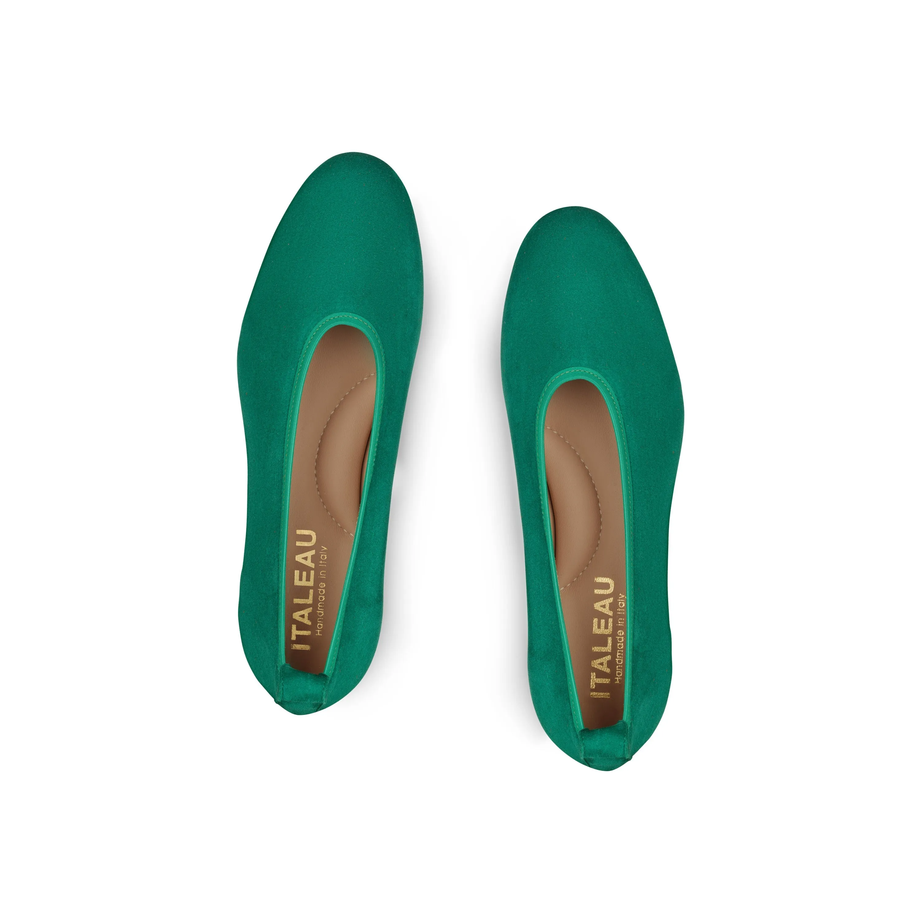 Valleria Suede Flexlite Flats Emerald