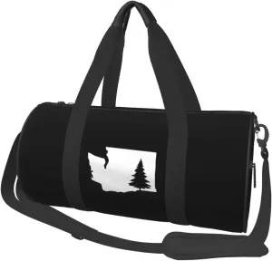 Washington State Tree Convertible Garment Bag with Shoulder Strap, Carry on Garment Duffel Bag for Men Women - Rolling Foldable for Travel Luggage Bags (Black)