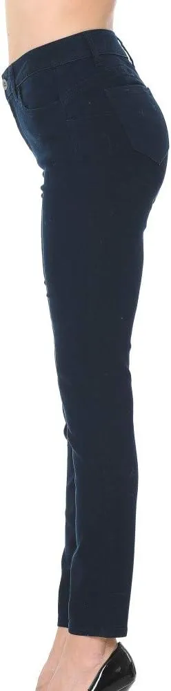 Wax Jean Denim Women's Juniors Push-Up High-Rise Skinny Jean in Fine Cotton Denim
