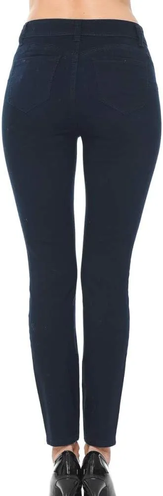 Wax Jean Denim Women's Juniors Push-Up High-Rise Skinny Jean in Fine Cotton Denim