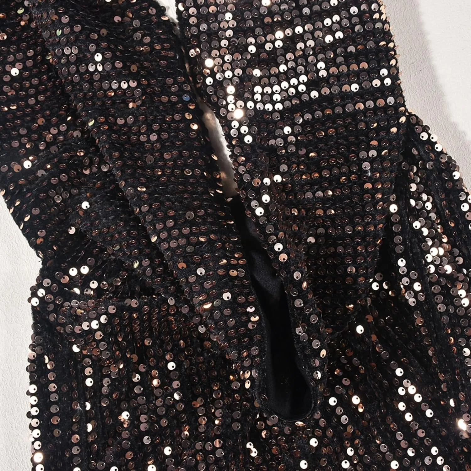 Women Sexy V-Neck Bodycon Sequin Mini Dress Hooded Sparkly Dresses for Party Club Night