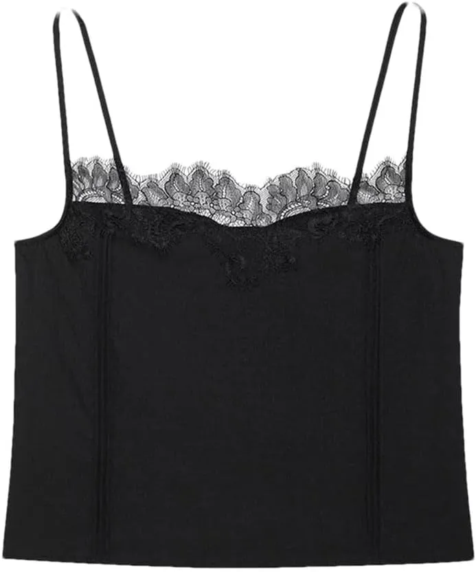 Women's Backless Sleeveless Lace Camisole