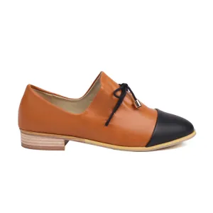 Women's Bow Straps Low Heel Loafers Shoes