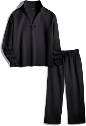 Women's Carmel Tracksuit 2 Piece Set - Patrick Pullover Sweatshirt & Catherine Sweatpants - Casual Lounge Set
