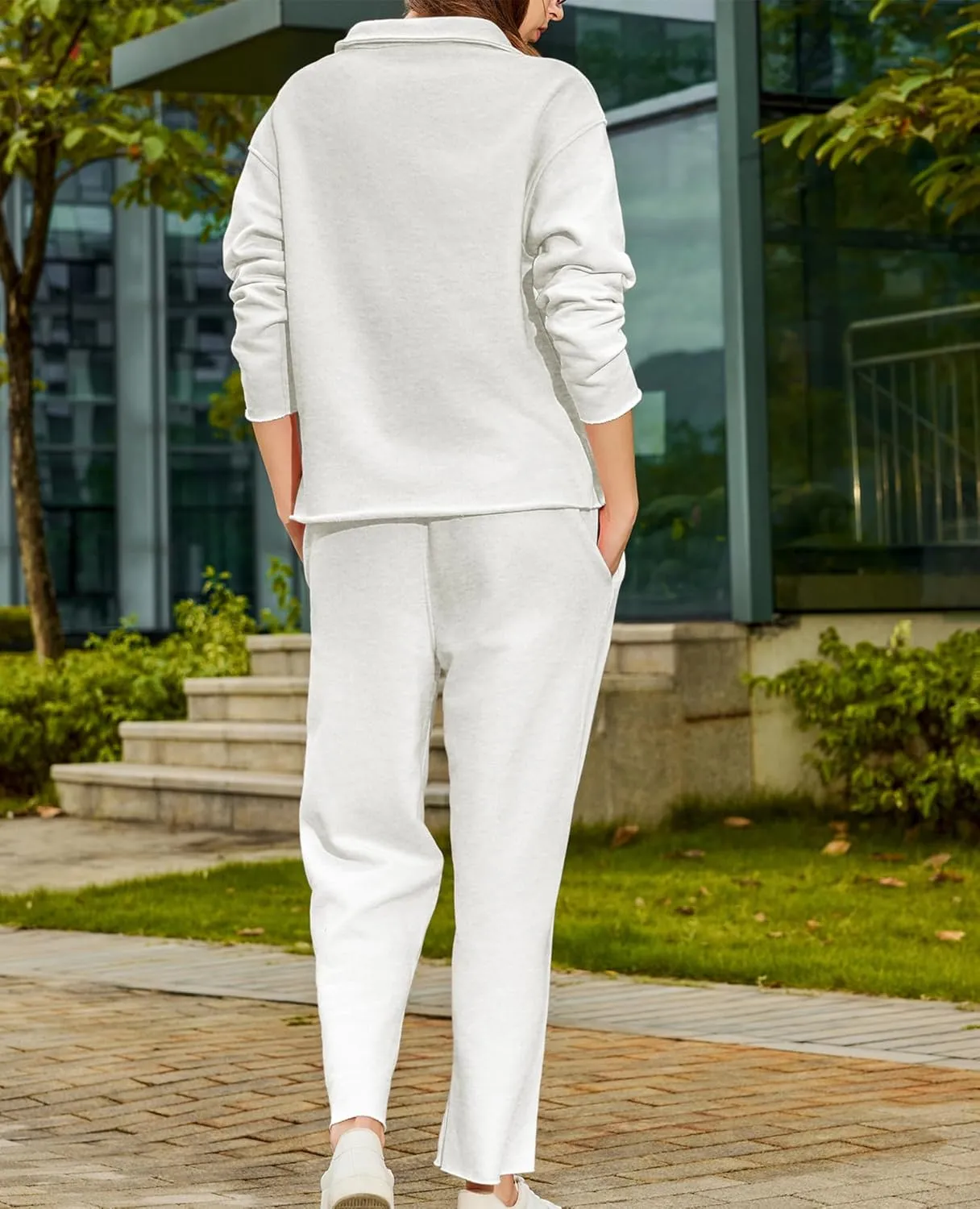 Women's Carmel Tracksuit 2 Piece Set - Patrick Pullover Sweatshirt & Catherine Sweatpants - Casual Lounge Set